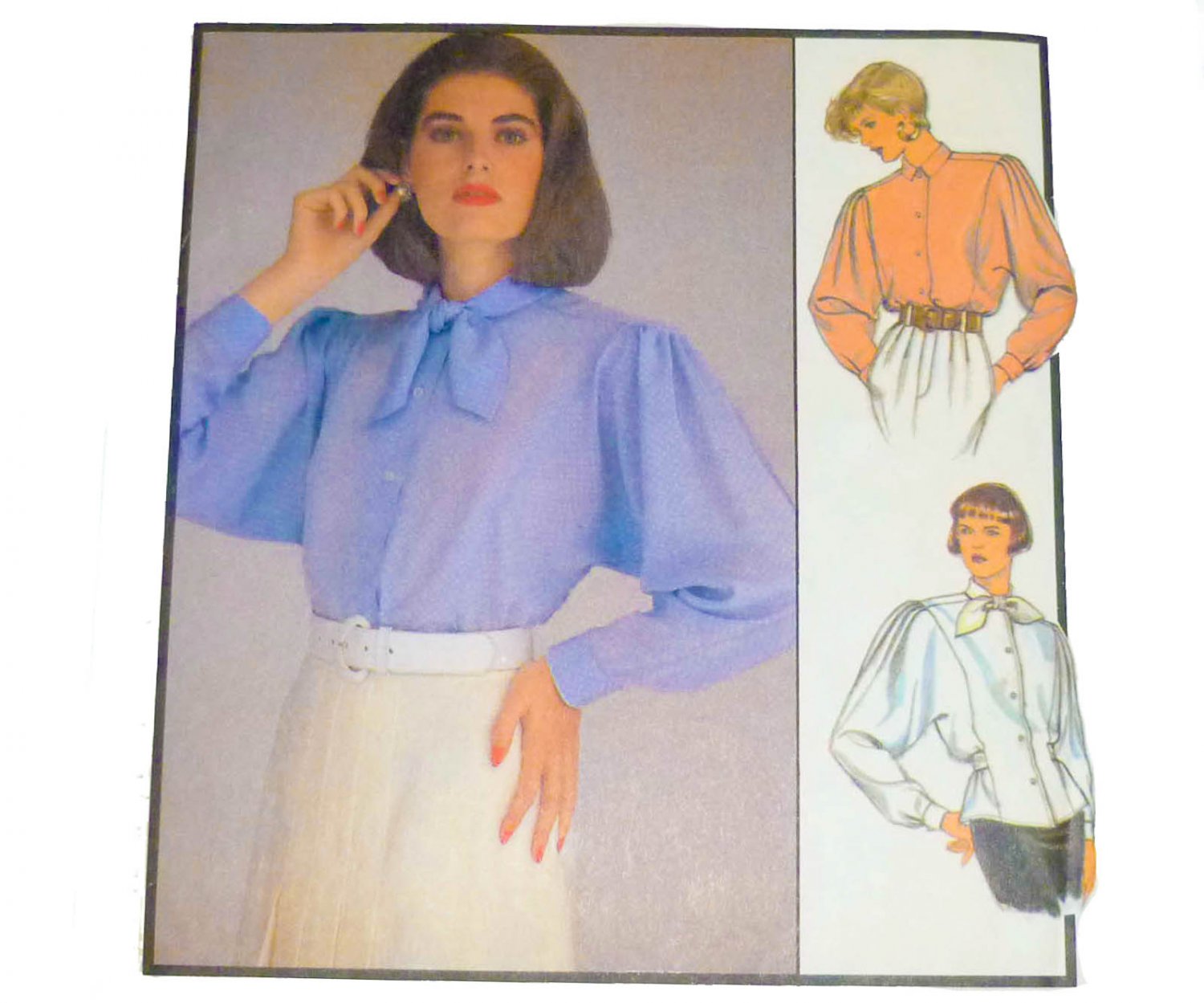 Style Pattern 1232 Misses Dolman Sleeved Blouse 1980's