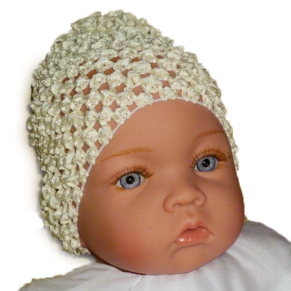 Creamy Yellow Beanie Waffle Crochet Baby Hat, How Darling