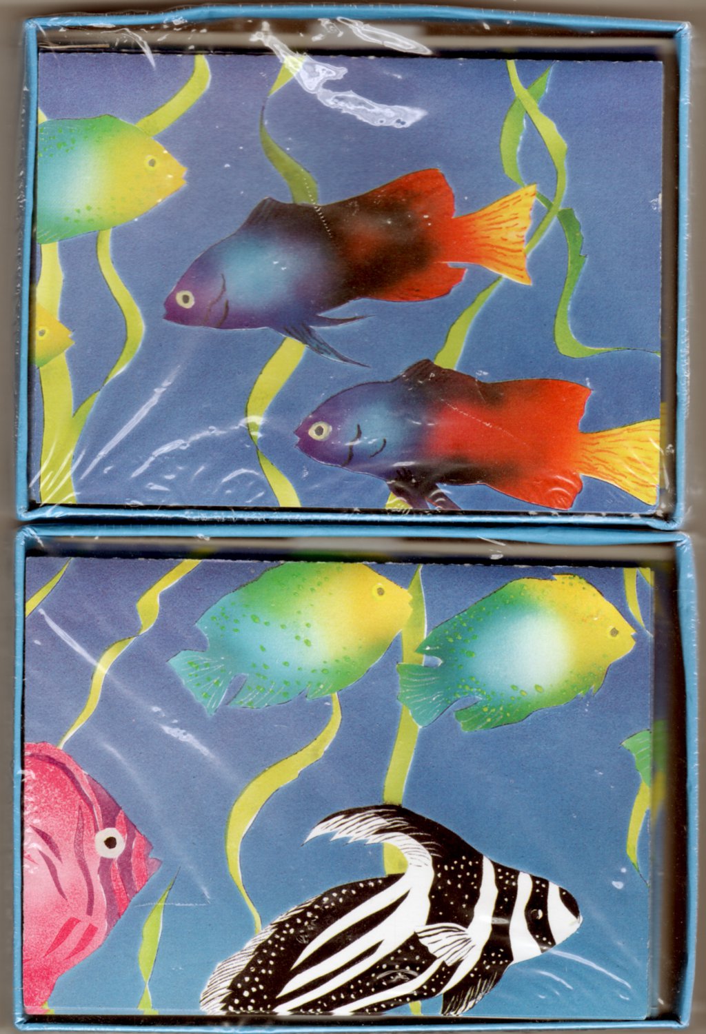 Fish Coral Reef Note Cards Stationery Vintage 1990 - Pratt & Austin Co