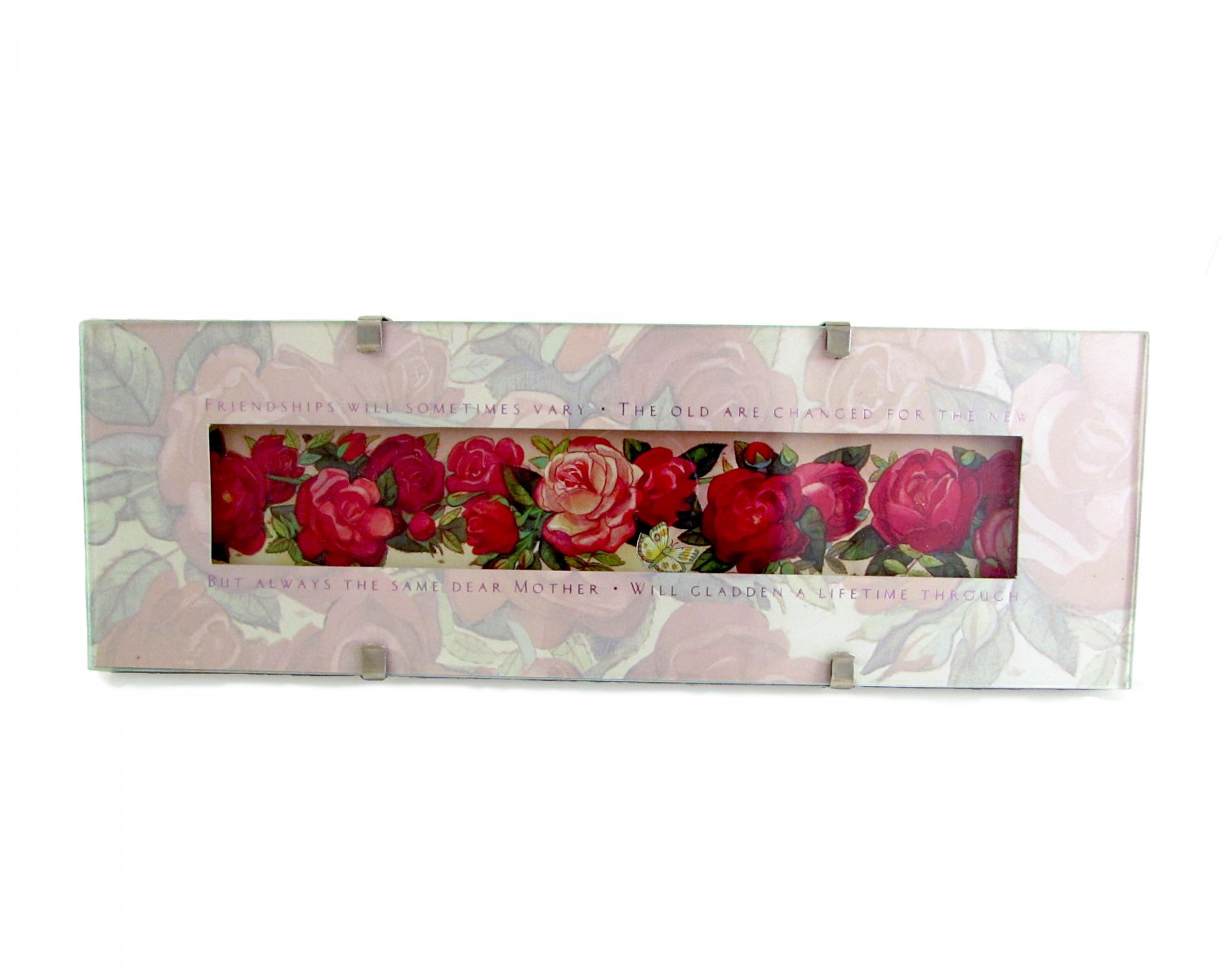 "Friendships Will Sometimes Vary" Quote Roses in Clip Photo Frame