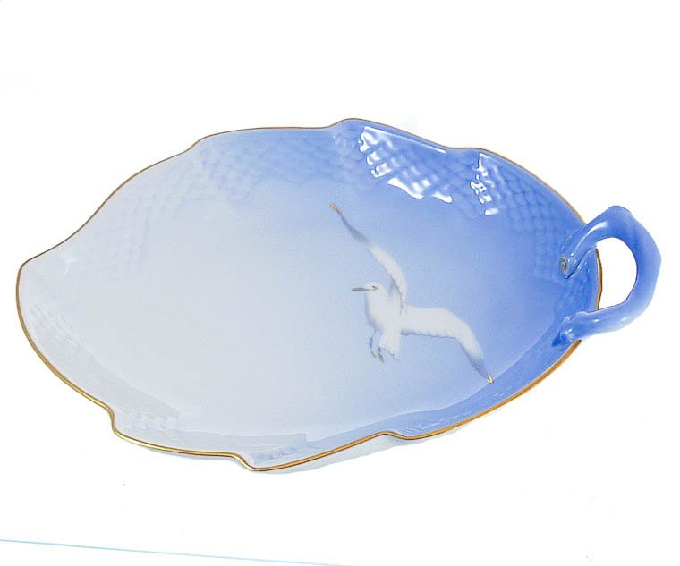Bing & Grondahl Seagull Large Leaf Dish, Candy, Serving 9 1/2"