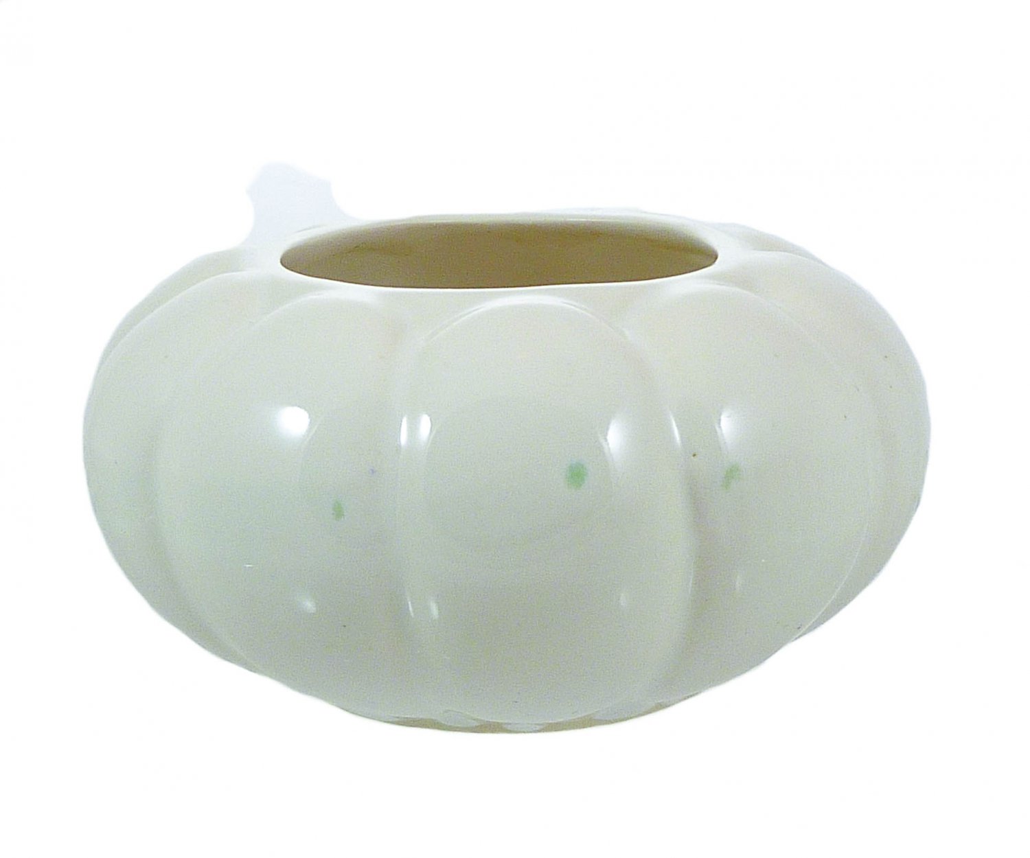 Ivory Ribbed Vase Pumpkin Planter