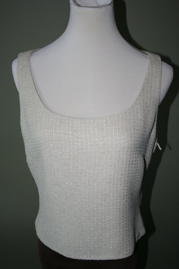 WOMANS CHANEL TOP, BEIGE , SIZE 42