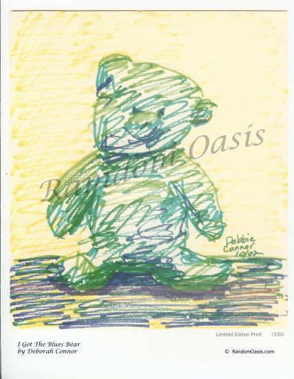 I Got The Blues Bear - Limited Edition Print