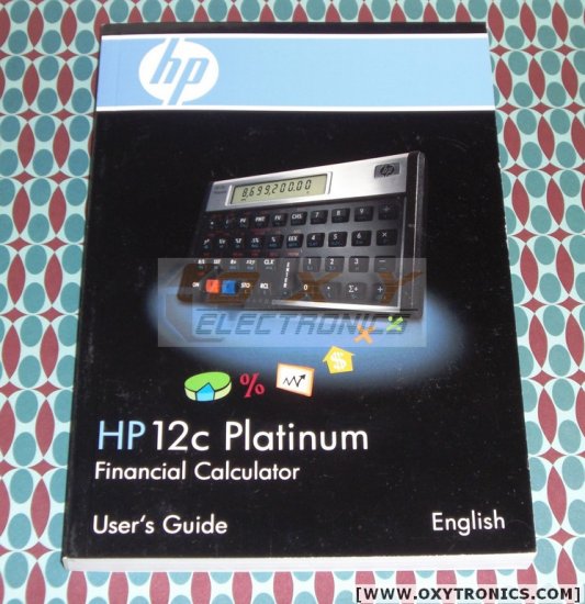 HP 12C Platinum Calculator User's Guide HP OEM New