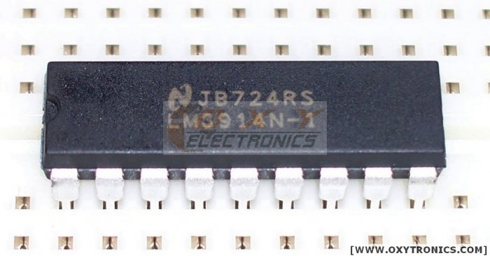 1 pcs LM3914 LED Display Driver + 1 pcs 10 Segment LED Bargraph New!