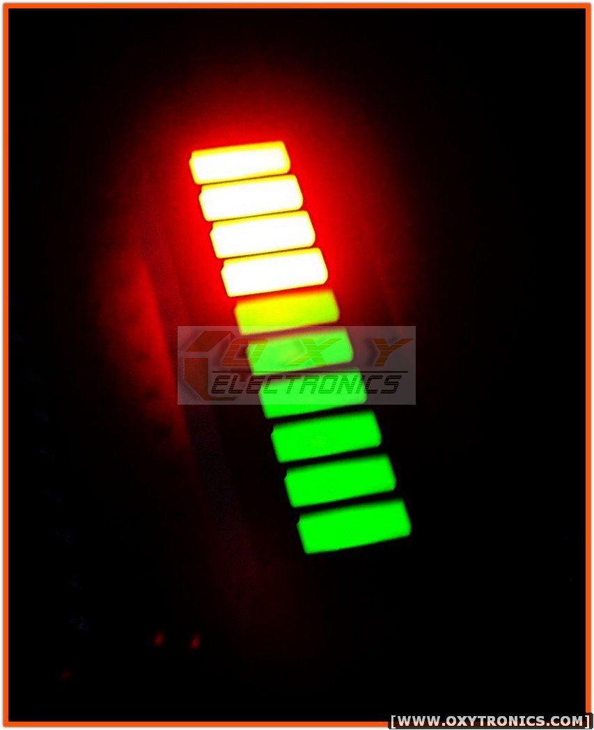1 pcs 10-SEGMENT LED BARGRAPH Bi-Color Green-Red New