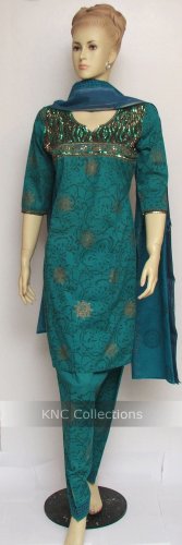 Item#CT1014 Teal Salwar Kameez