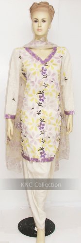Item#CT1061 Off White printed Salwar Kameez