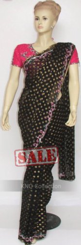 Item#SR1011 Black Banarasi Saree (WAS-$190, NOW-$110)