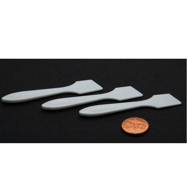 Pack of 100 Slant Tip Plastic Angled Spatula