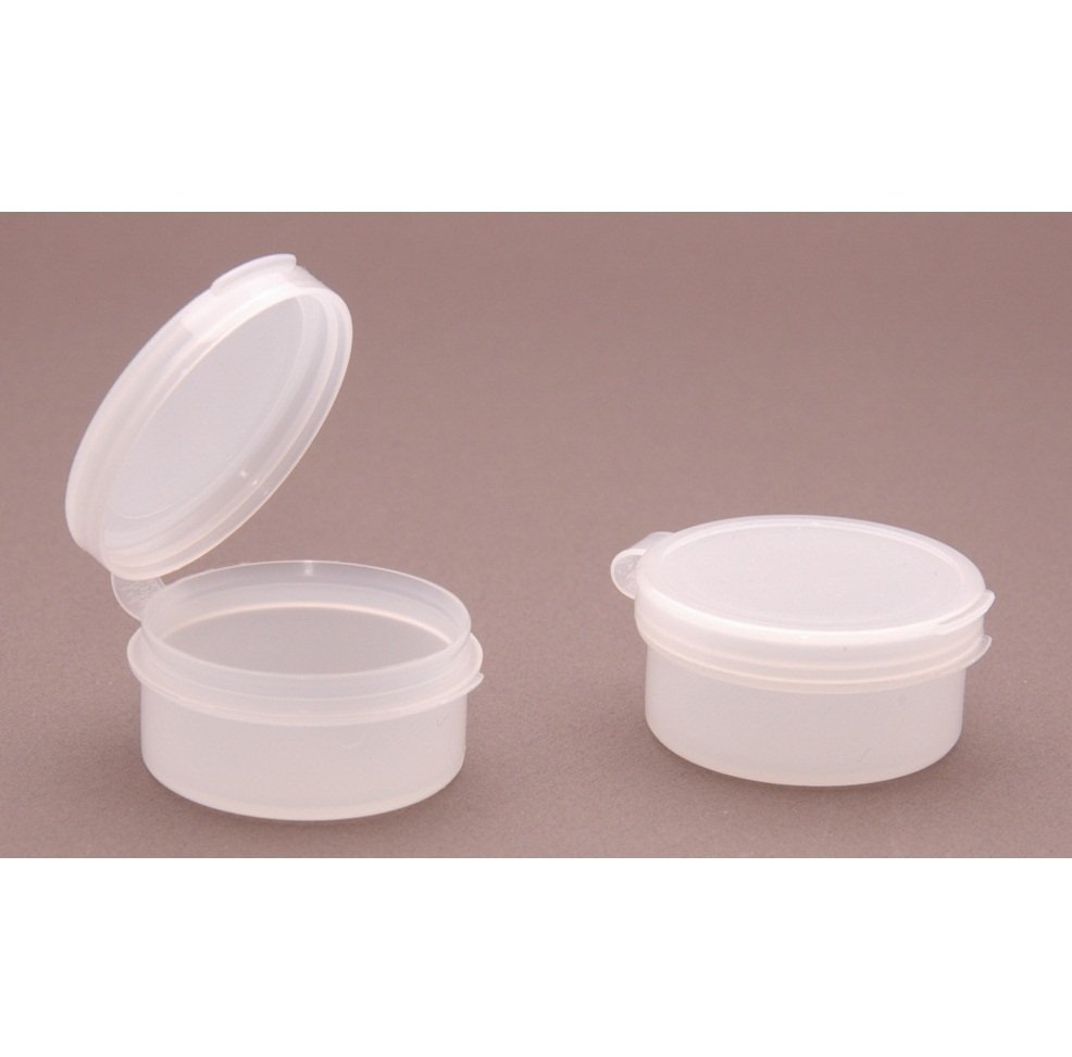 7 Hinged Plastic Containers Pill Pods Box Mini Medication Cases 10ml ~ BPA Free