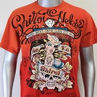 SHIROI NEKO T-shirt Tattoo Rock Skull Punk Mens Code : A003 Size=L