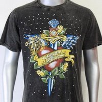 SHIROI NEKO T-shirt Tattoo Rock Skull Punk Mens Code : A010 Size=L