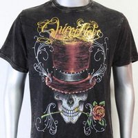 SHIROI NEKO T-shirt Tattoo Rock Skull Punk Mens Code : A035 Size=L