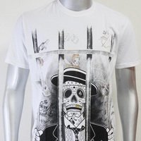 SHIROI NEKO T-shirt Tattoo Rock Skull Punk Mens Code : A039 Size=L