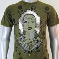 SHIROI NEKO T-shirt Tattoo Rock Skull Punk Mens Code : A073 Size=M