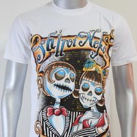 SHIROI NEKO T-shirt Tattoo Rock Skull Punk Mens Code : A074 Size=M