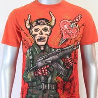 SHIROI NEKO T-shirt Tattoo Rock Skull Punk Mens Code : A081 Size=M