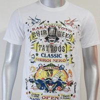SHIROI NEKO T-shirt Tattoo Rock Skull Punk Mens Code : A082 Size=M
