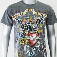 SHIROI NEKO T-shirt Tattoo Rock Skull Punk Mens Code : A087 Size=M