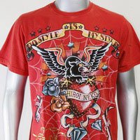 SHIROI NEKO T-shirt Tattoo Rock Skull Punk Mens Code : A086 Size=L