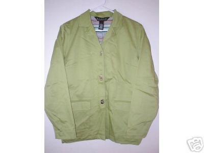 DIALOGUE Lined Sateen Jacket Clip Closure Size 8 SM S MED M Retail $66 Kiwi