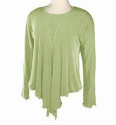 CITIKNITS Lettuce Edge Bolero Jacket & Tank MEDIUM M Black