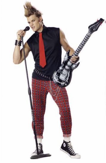 Punk Rocker Adult Costume Size: X-Large