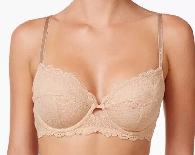 Calvin Klein Seductive Comfort Lace Bare Nude Unlined Bra Womens B