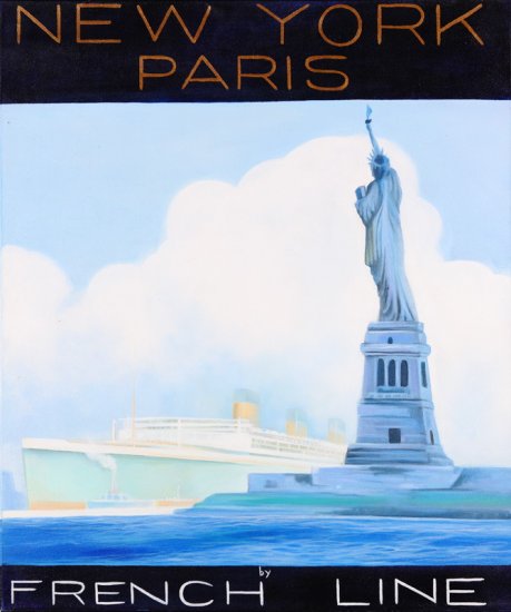 Paintings of Vintage Posters (the photo is of the actual painting)