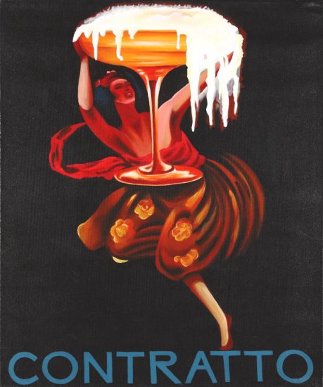 Paintings of Vintage Posters (the photo is of the actual painting)