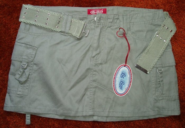 Be Bop low rise sage mini skirt, Size 11