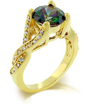 Fashion Ring with Mystique/Mystic cubic zirconia, size 8
