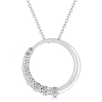 Clear CZ circle pendant