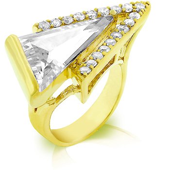 Cubic Zirconia Fashion Ring, size 8