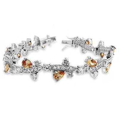 Cubic Zirconia Bracelet, Champagne
