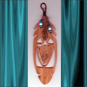Buffalo Aromatic Cedar Feather Wall Hanging