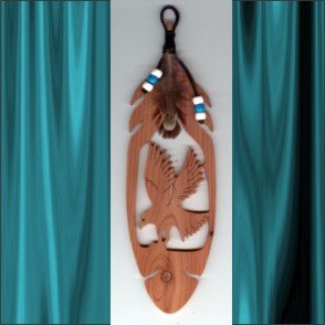 Eagle Aromatic Cedar Feather Wall Hanging