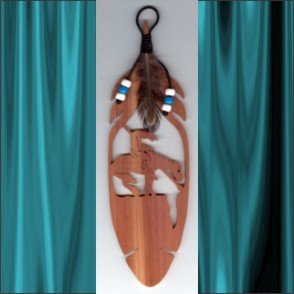 End of the Trail Aromatic Cedar Feather Wall Hanging