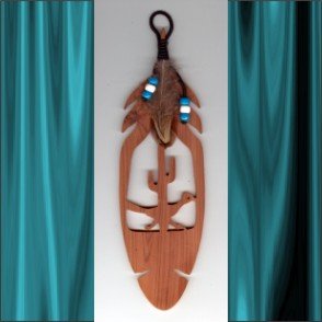 Roadrunner Aromatic Cedar Feather Wall Hanging