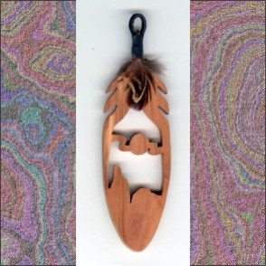 Small Desert Sun Aromatic Cedar Feather Wall Hanging