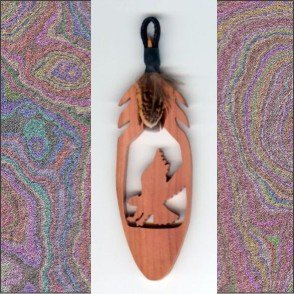 Small Eagle Aromatic Cedar Feather Wall Hanging