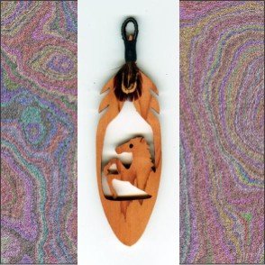 Small Horse Aromatic Cedar Feather Wall Hanging