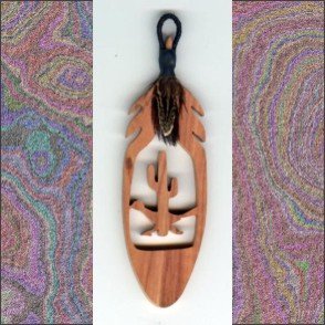 Small Roadrunner Aromatic Cedar Feather Wall Hanging