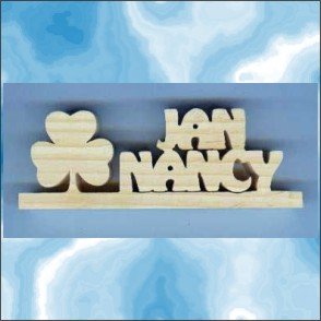 Personalized Desk Plaques - Any 2 Names with a Shamrock