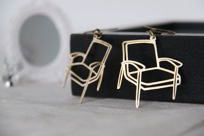 Scandinavian Armchair Earrings