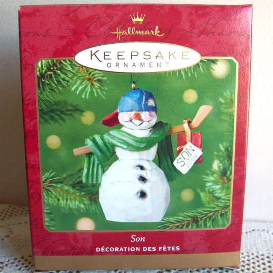 2001 hallmark son snowman christmas ornament hockey 2001 hallmark son snowman christmas ornament hockey
