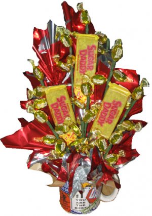 Daddy Dearest Sugar Daddy Chocolate Candy Bouquet