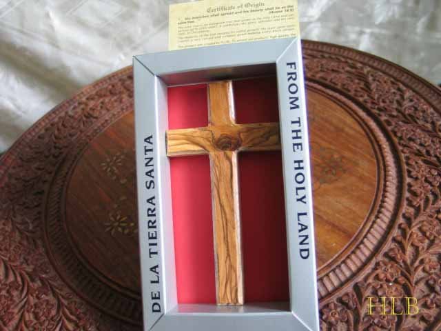 Olive Wood Bethlehem Boxed Wall Cross 5 Inches